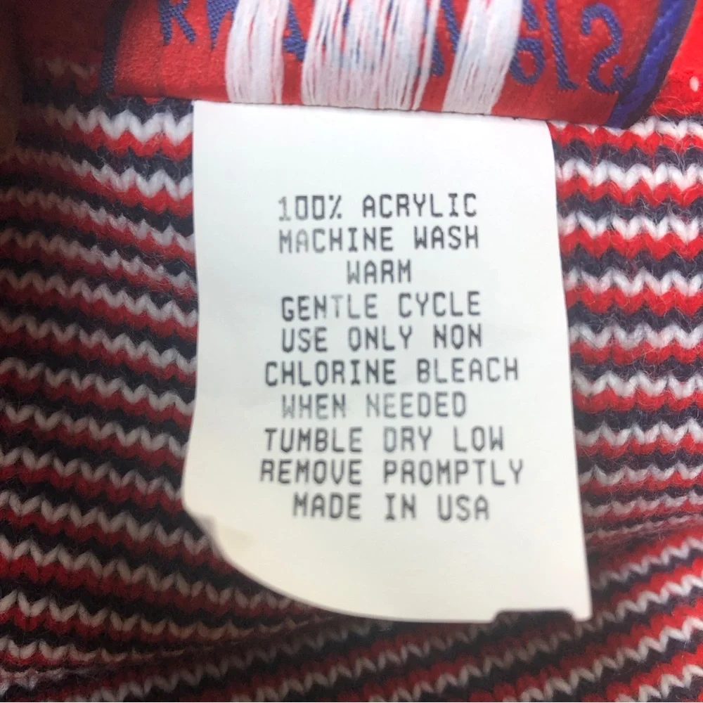 Knitmakers USA USA Red White and Blue Acrylic Knit Scarf Stars‎ 9